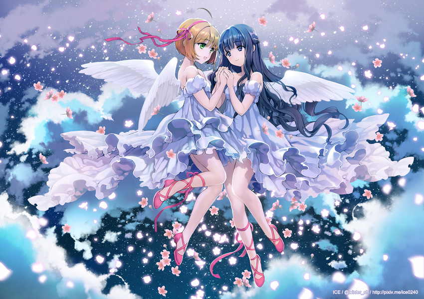 kinomoto sakura and daidouji tomoyo (cardcaptor sakura) drawn by ice_(ice_aptx)