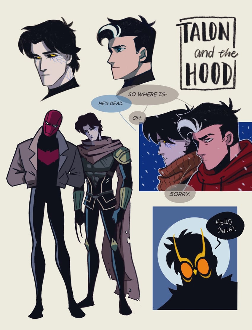 dick grayson, jason todd, red hood, and talon (dc comics and 1 more) drawn by hyl83967217