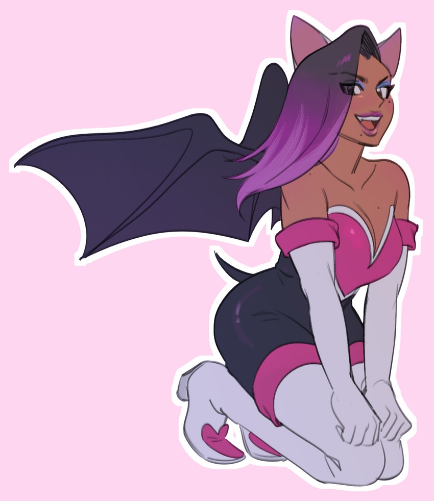 rouge the bat and sombra (overwatch and 2 more) drawn by anisa_sherzai