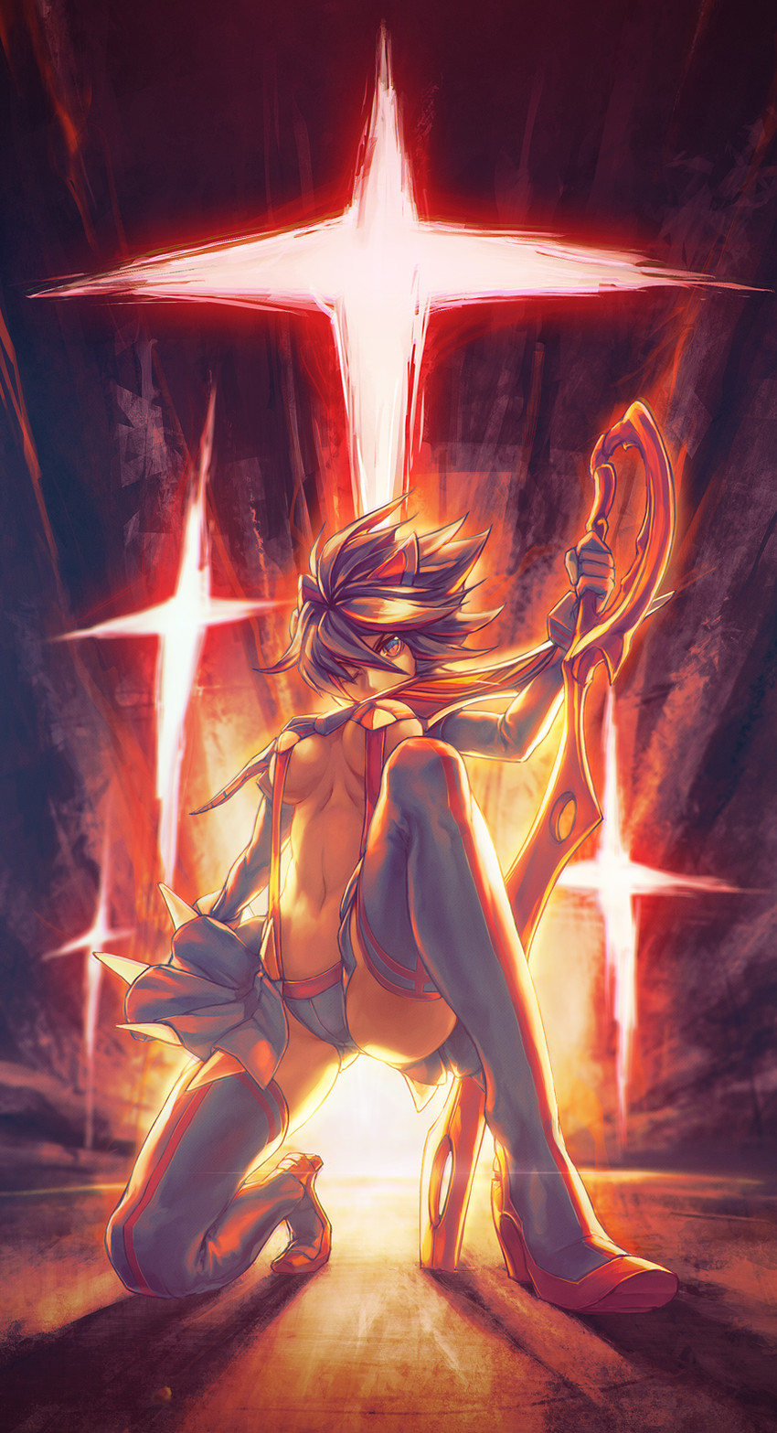 matoi ryuuko and senketsu (kill la kill) drawn by rotix