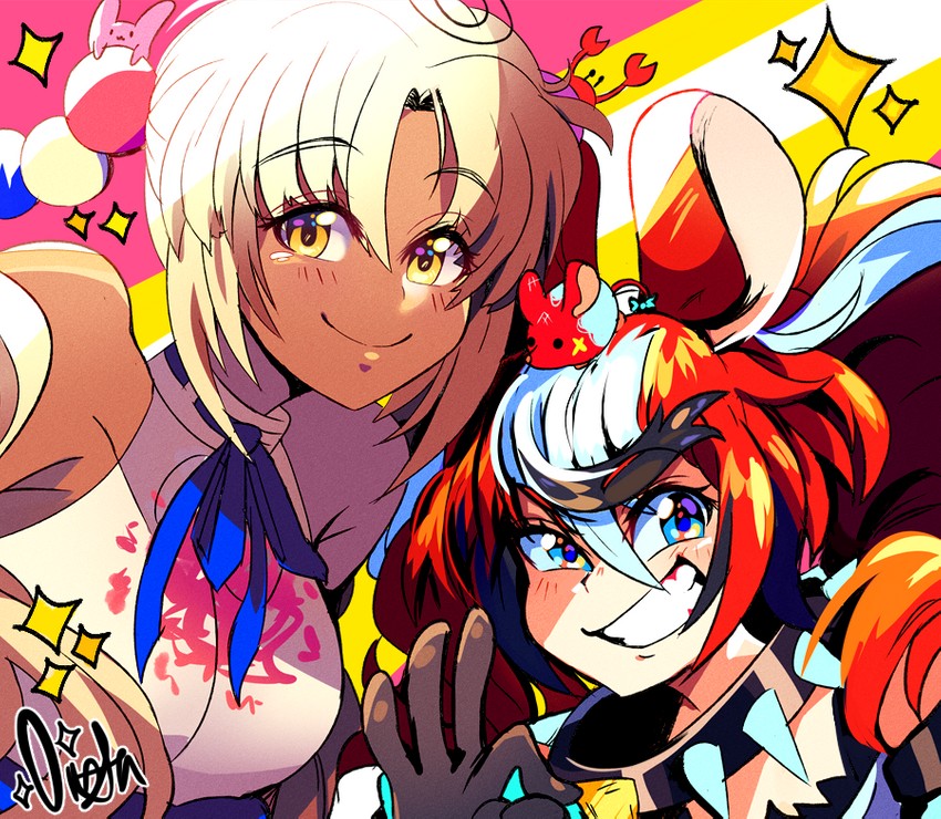 hakos baelz, tsukumo sana, and mr. squeaks (hololive and 1 more) drawn by onsta