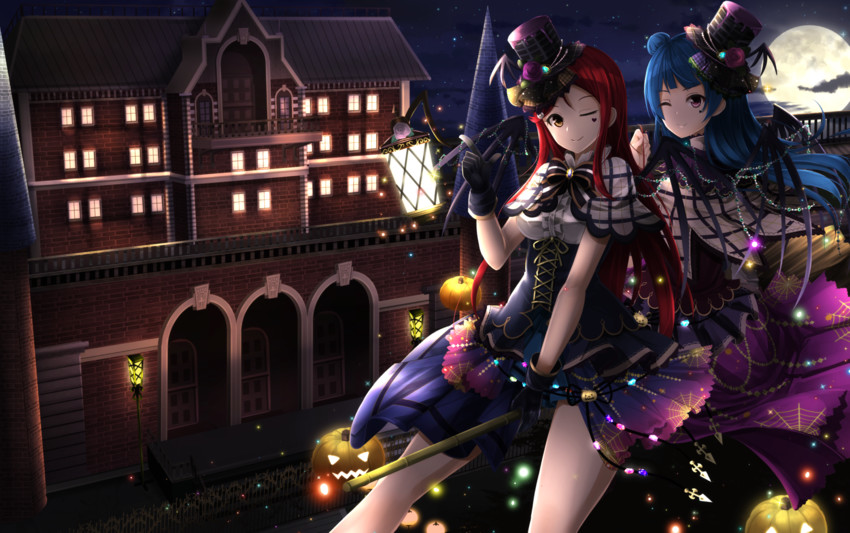 tsushima yoshiko and sakurauchi riko (love live! and 2 more) drawn by orein