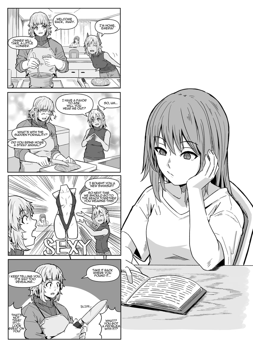 kuroyama mary and emeria (original) drawn by neko_040