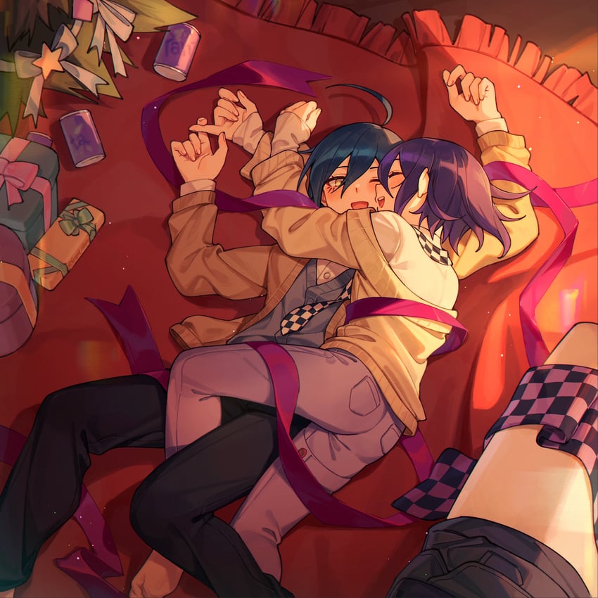 oma kokichi and saihara shuichi (danganronpa and 1 more) drawn by ewa_(seraphhuiyu)