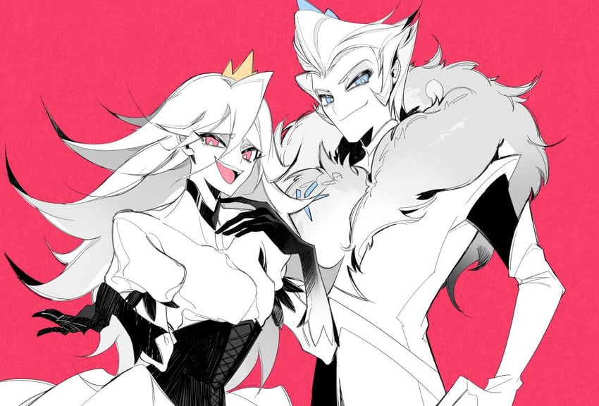 andrealphus and stella (helluva boss) drawn by zhu_xing_pupupu