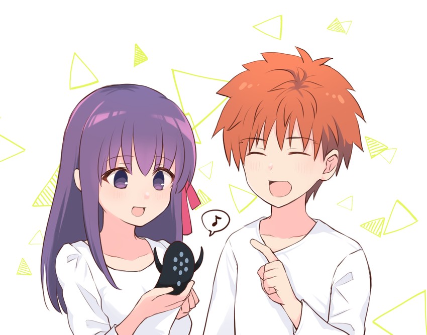 emiya shirou, matou sakura, and shadow (fate and 2 more) drawn by toy-black
