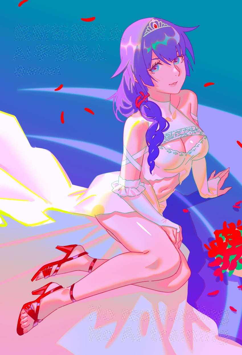 senjougahara hitagi (monogatari) drawn by rapa_rachi