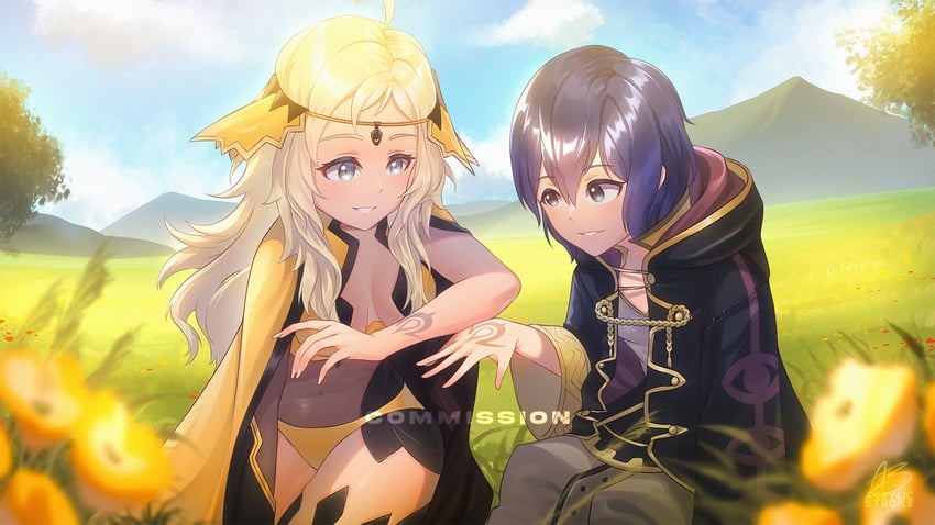 ophelia and female morgan (fire emblem and 2 more) drawn by acrylicstroke