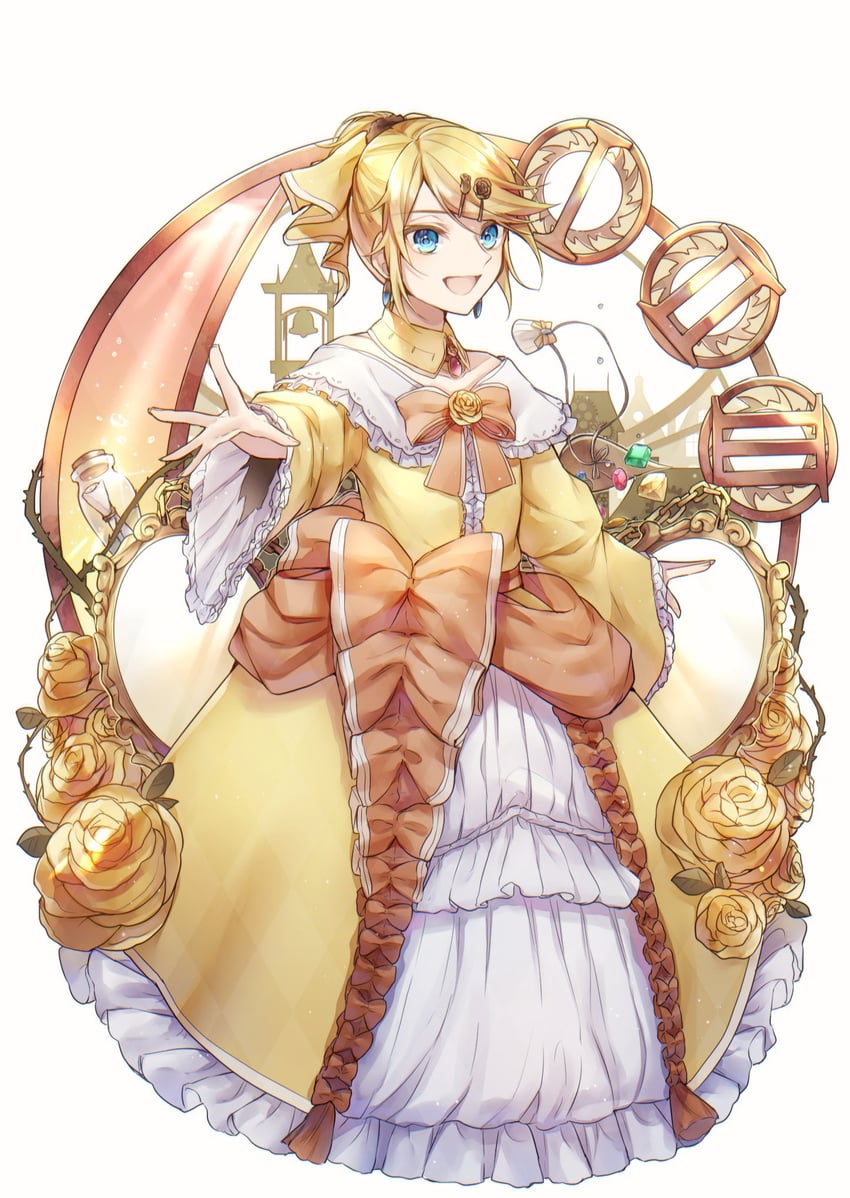 kagamine rin and riliane lucifen d'autriche (vocaloid and 4 more) drawn by aryuma772