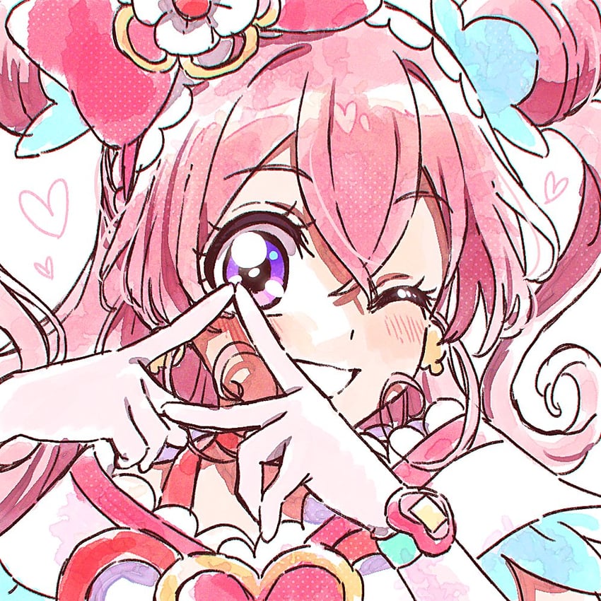nagomi yui and cure precious (precure and 1 more) drawn by yufu_kyouko