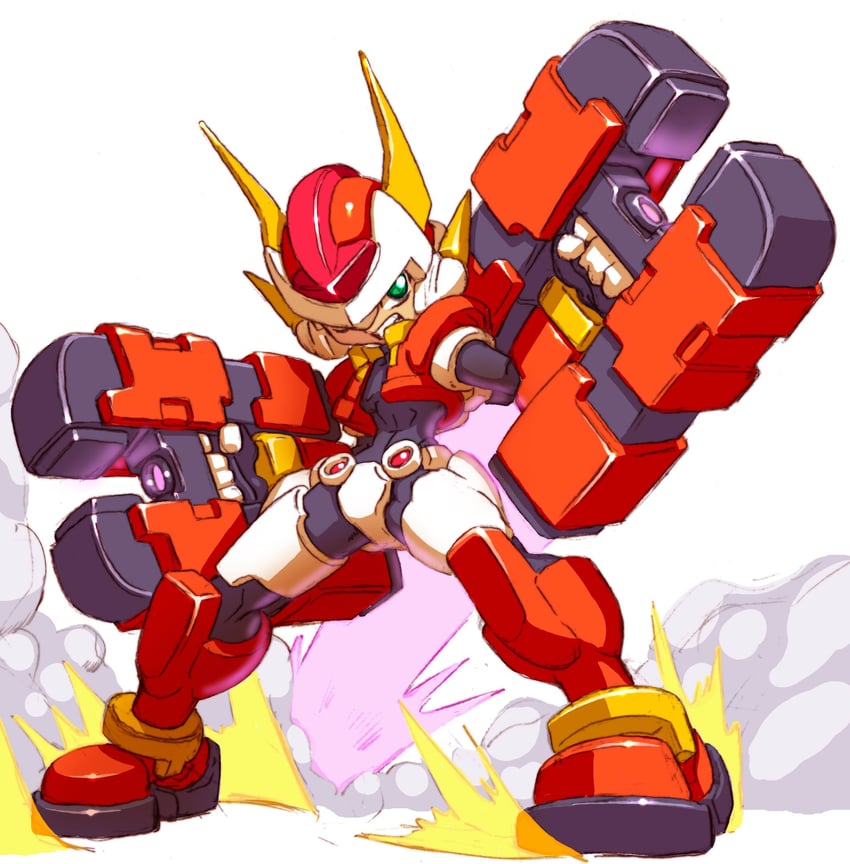 vent and model fx (mega man and 1 more) drawn by yabe_makoto