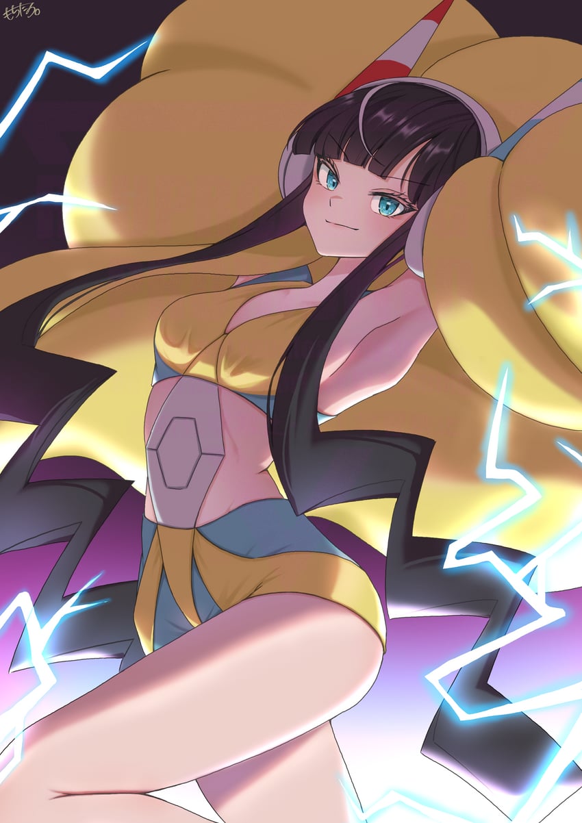 elesa (pokemon and 1 more) drawn by mochitaro_(mothitaroo)