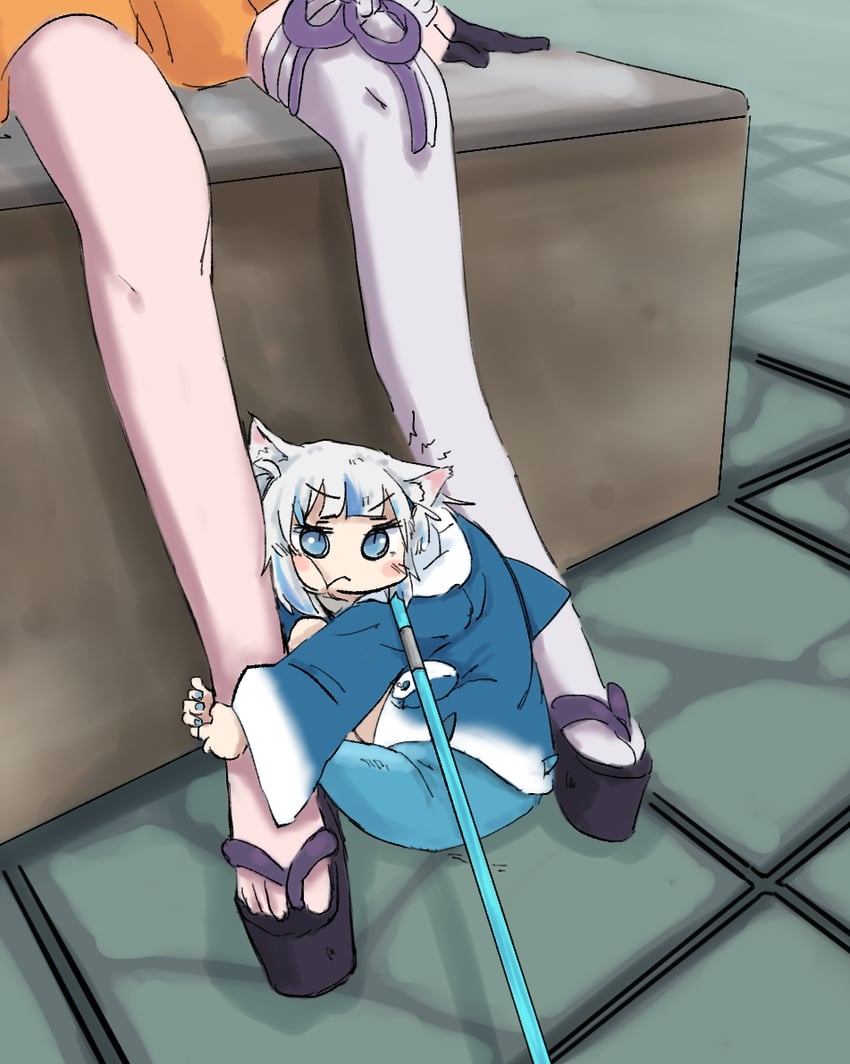 gawr gura and ninomae ina'nis (hololive and 1 more) drawn by aoi_(aoisaka)