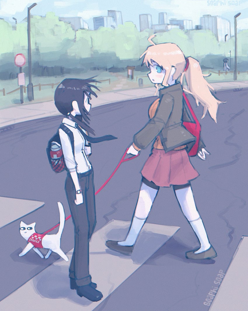 chito, yuuri, nuko, and tsukishima shijima's sister (shoujo shuumatsu ryokou) drawn by soaphisoap
