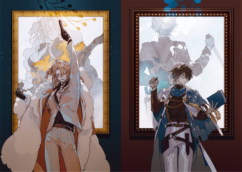 ike eveland and luca kaneshiro (nijisanji and 1 more) drawn by jtei