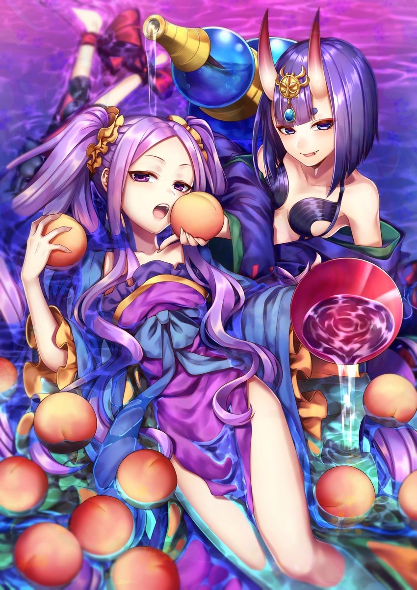 shuten douji and wu zetian (fate and 2 more) drawn by rom_(kochirasama)