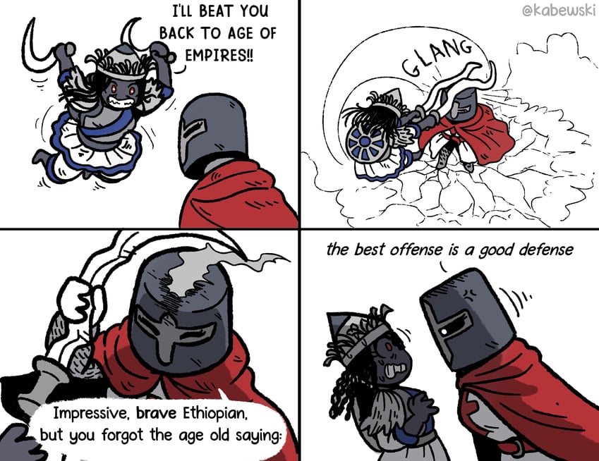 teutonic knight and shotel warrior (age of empires and 1 more) drawn by kabewski