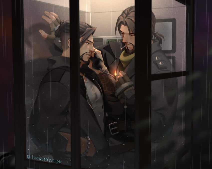 cassidy and hanzo (overwatch and 1 more) drawn by strawberry_napa
