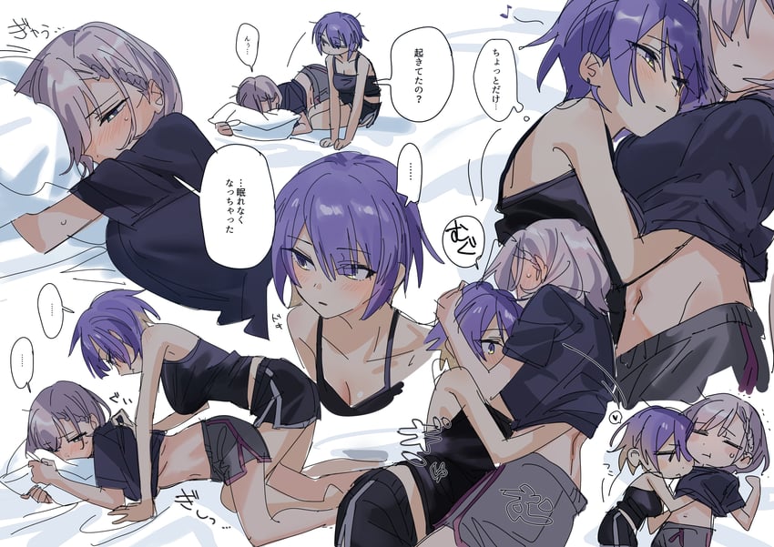 moona hoshinova and pavolia reine (hololive and 1 more) drawn by yomosaka