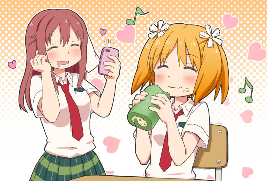 takayama haruka and sonoda yuu (sakura trick) drawn by gyouza_pudding