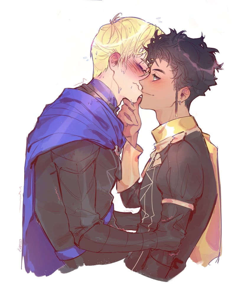 dimitri alexandre blaiddyd and claude von riegan (fire emblem and 1 more) drawn by ennec0