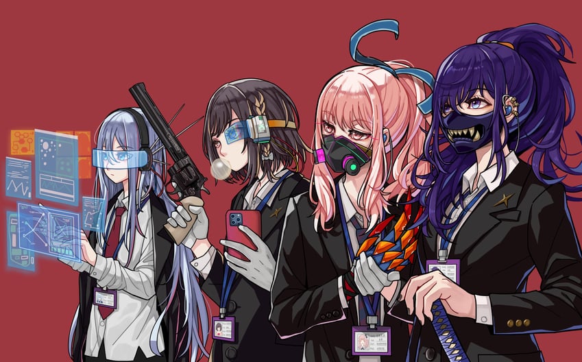 asahina mafuyu, shinonome ena, akiyama mizuki, and yoisaki kanade (project sekai) drawn by chaos1402