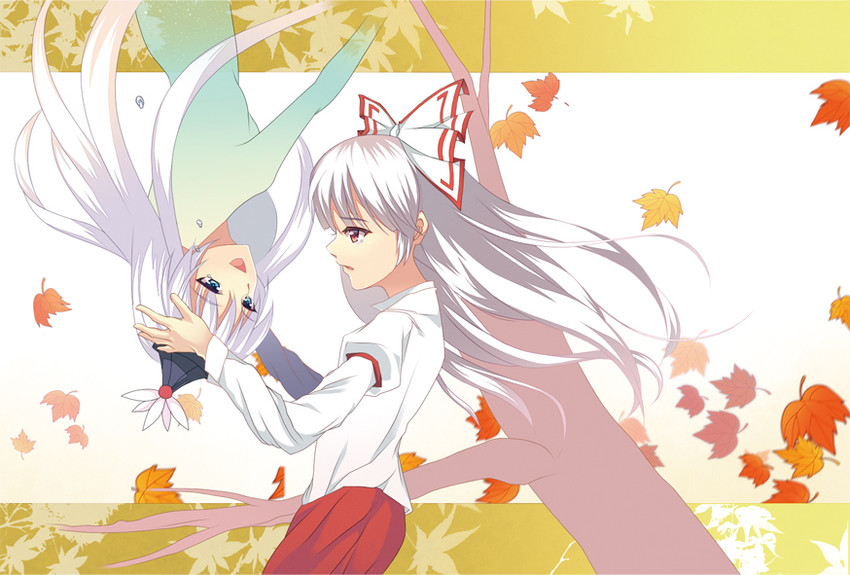 fujiwara no mokou and kamishirasawa keine (touhou) drawn by nayuta_(una)