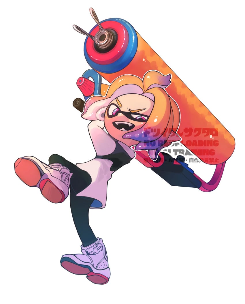 inkling player character and inkling boy (splatoon and 1 more) drawn by 39_uxue