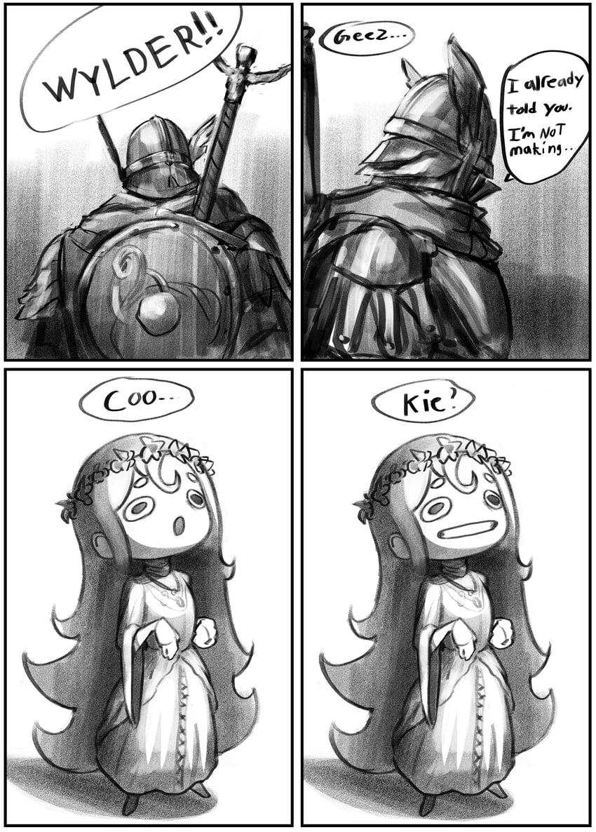 revenant and wylder (elden ring and 1 more) drawn by skedoodly