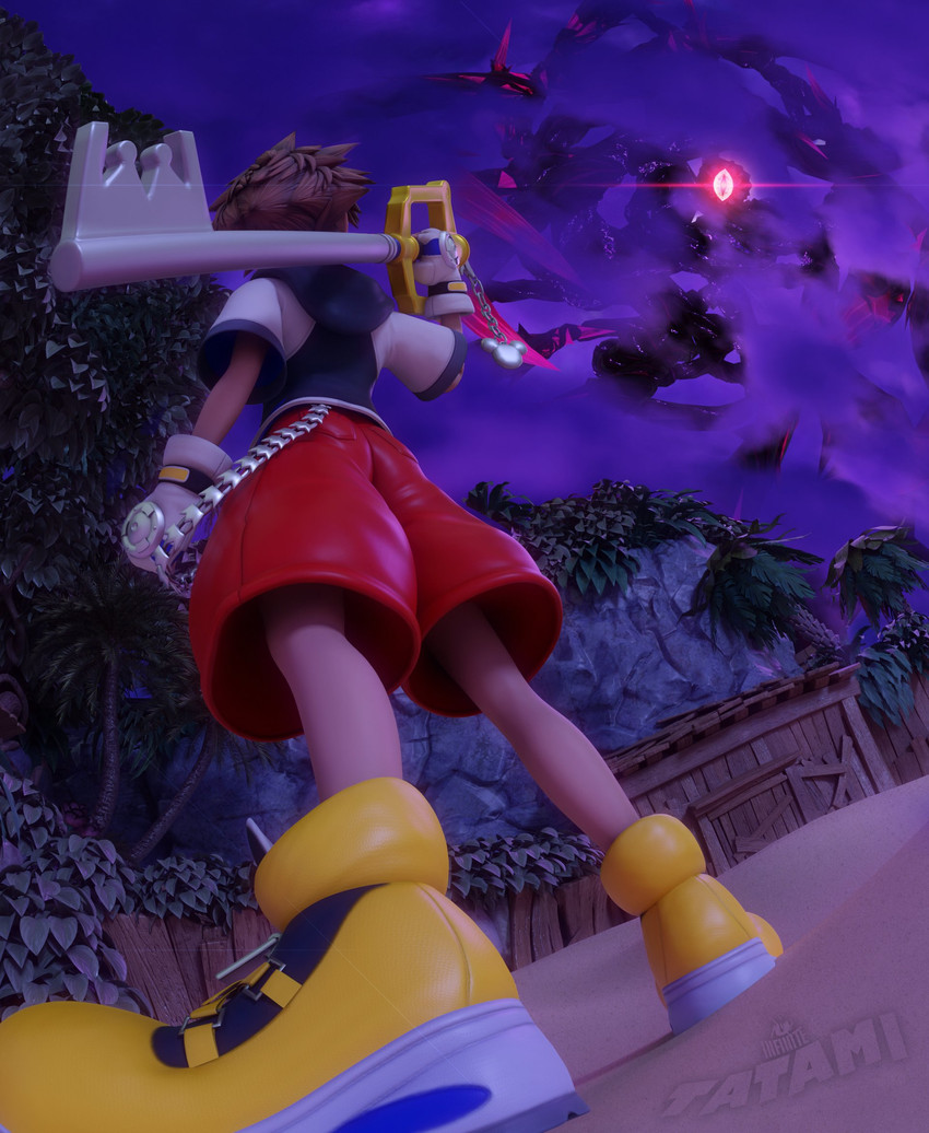 sora and dharkon (super smash bros. and 2 more) drawn by tatami_daze