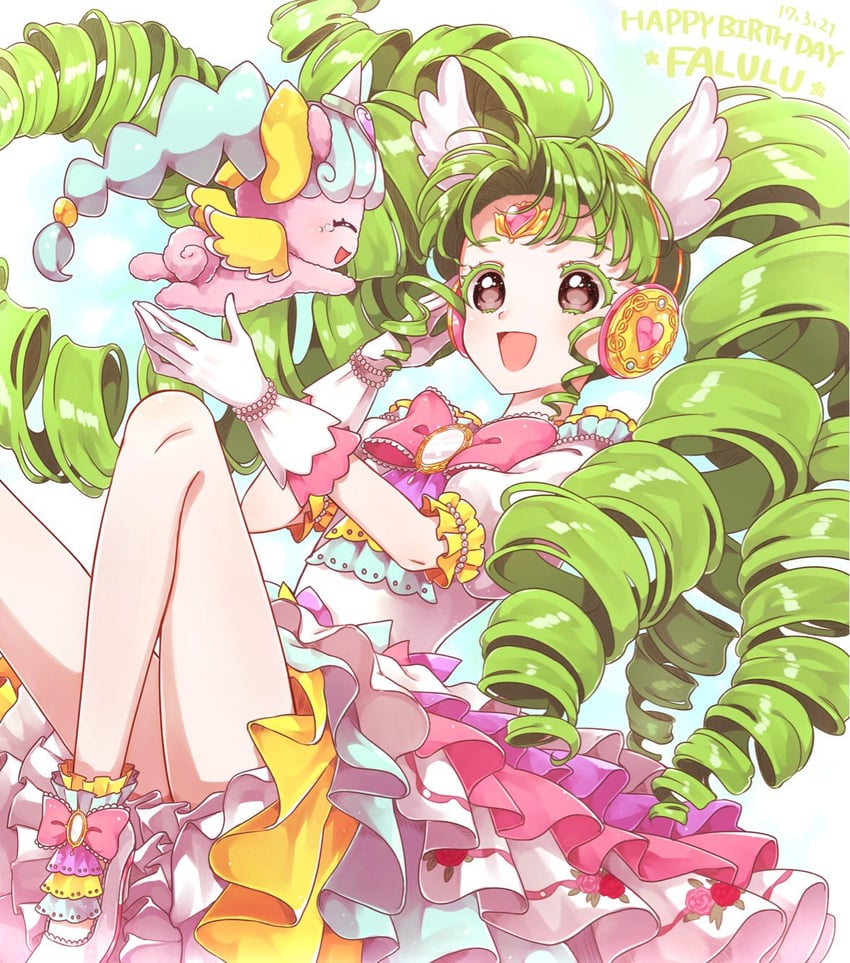 falulu and unicorn (pretty series and 1 more) drawn by ao_(ao0_0nemu)