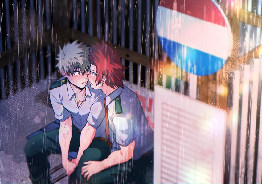 bakugou katsuki and kirishima eijiro (boku no hero academia) drawn by souta_(souta440)