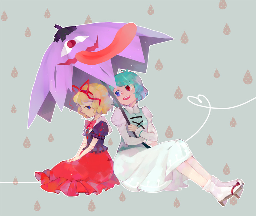 tatara kogasa and medicine melancholy (touhou) drawn by kanon_(rsl)