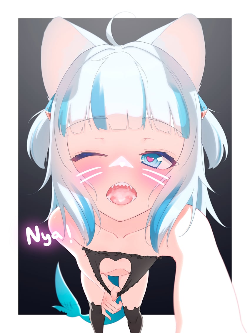 gawr gura (hololive and 1 more) drawn by lucasyecla99