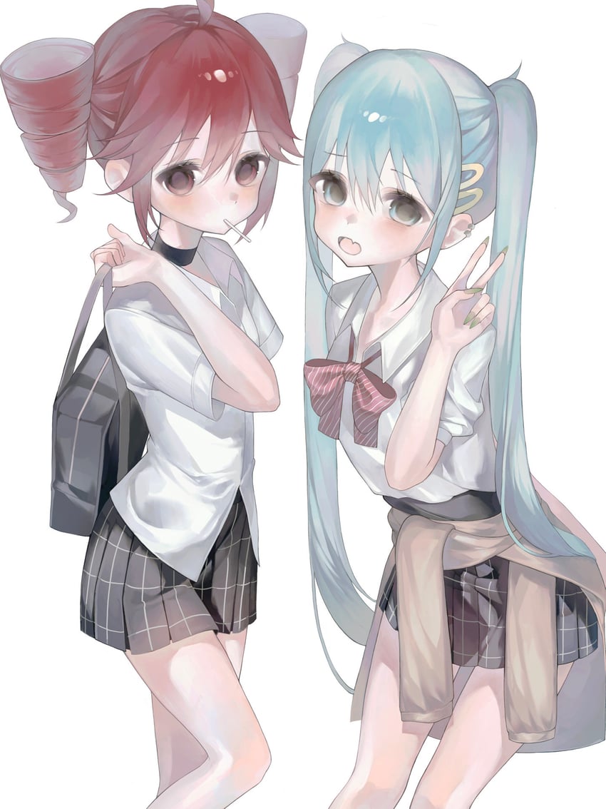 hatsune miku and kasane teto (vocaloid and 1 more) drawn by li_(pixiv_93914145)