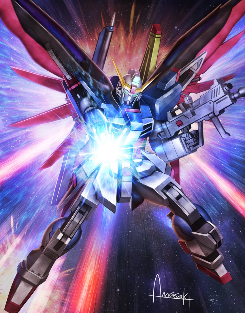 destiny gundam (gundam and 2 more) drawn by amasaki_yusuke