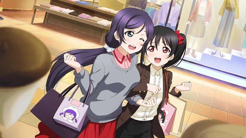tojo nozomi and yazawa nico (love live! and 2 more)