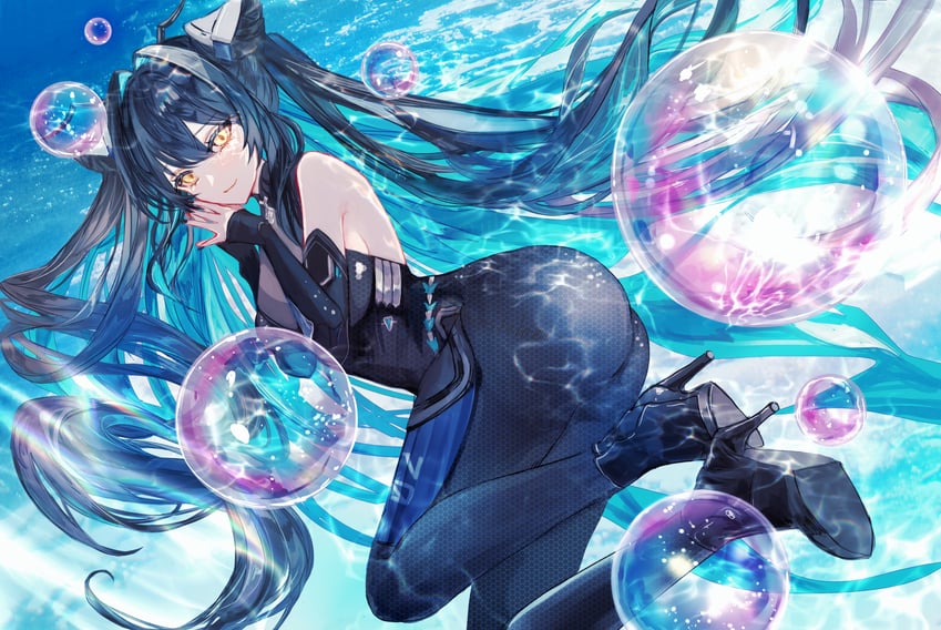 little mermaid (goddess of victory: nikke) drawn by byuura_(sonofelice)