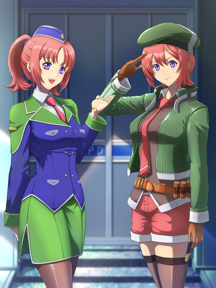 noel seeker and fran seeker (eiyuu densetsu and 2 more) drawn by chiga_akira