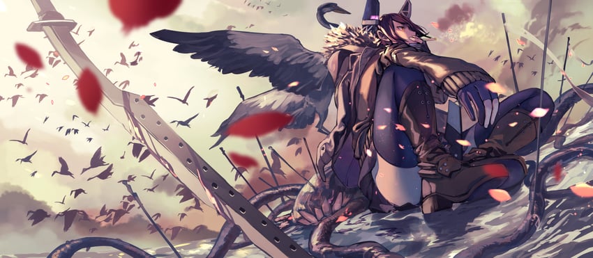 tenryuu and wo-class aircraft carrier (kantai collection) drawn by fujita_(condor)