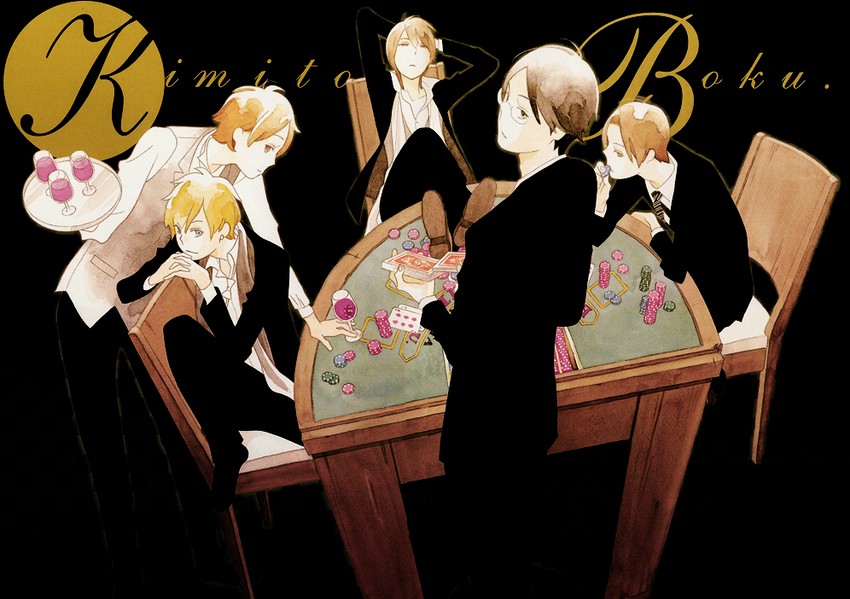 tachibana chizuru, asaba yuuta, asaba yuuki, matsuoka shun, and tsukahara kaname (kimi to boku) drawn by hotta_kiichi