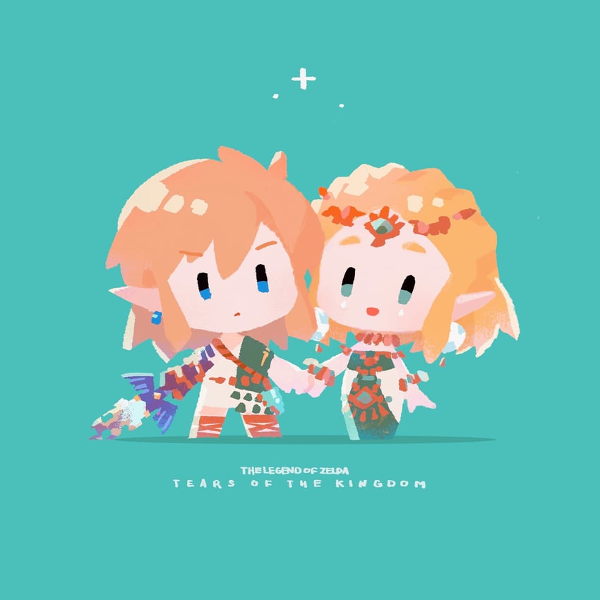 link and princess zelda (the legend of zelda and 1 more) drawn by manodemarina
