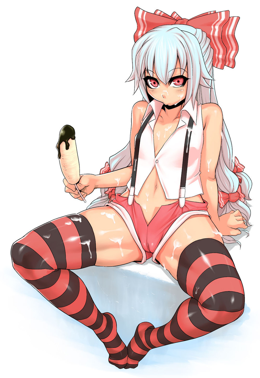 fujiwara no mokou (touhou) drawn by jun_(rojiura_jack)