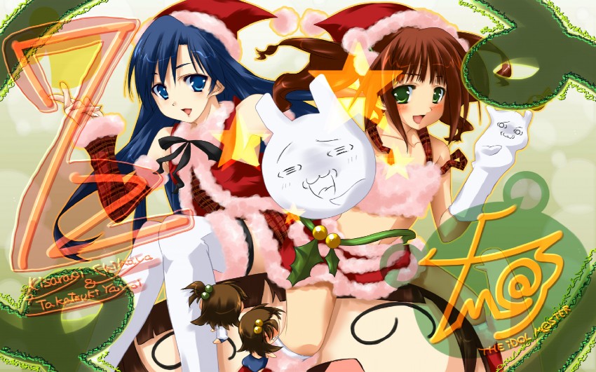kisaragi chihaya, takatsuki yayoi, futami mami, futami ami, and nonowa (idolmaster and 1 more) drawn by aaii