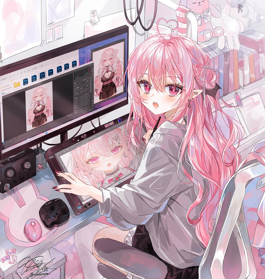 original and 2 more drawn by utsuhostoria