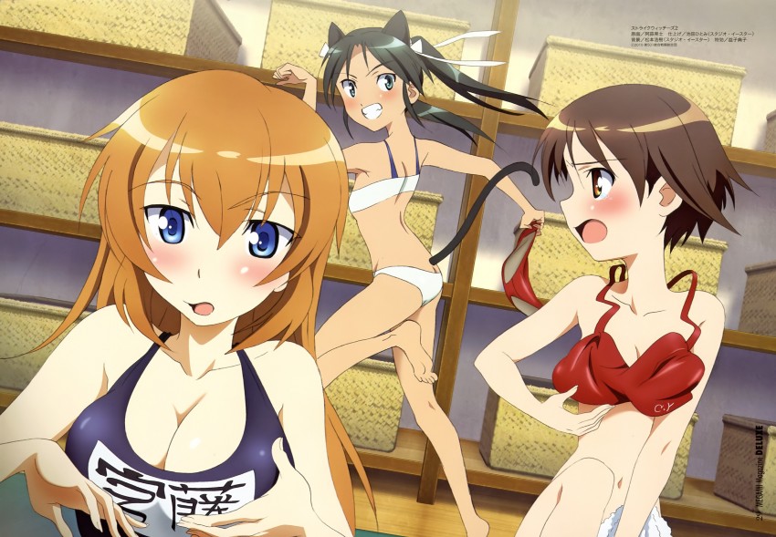 miyafuji yoshika, charlotte e. yeager, and francesca lucchini (world witches series and 3 more) drawn by abiru_tadashi