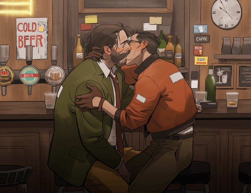 kim kitsuragi and harry du bois (disco elysium) drawn by cheetahman_(1ddghfr78cswc)