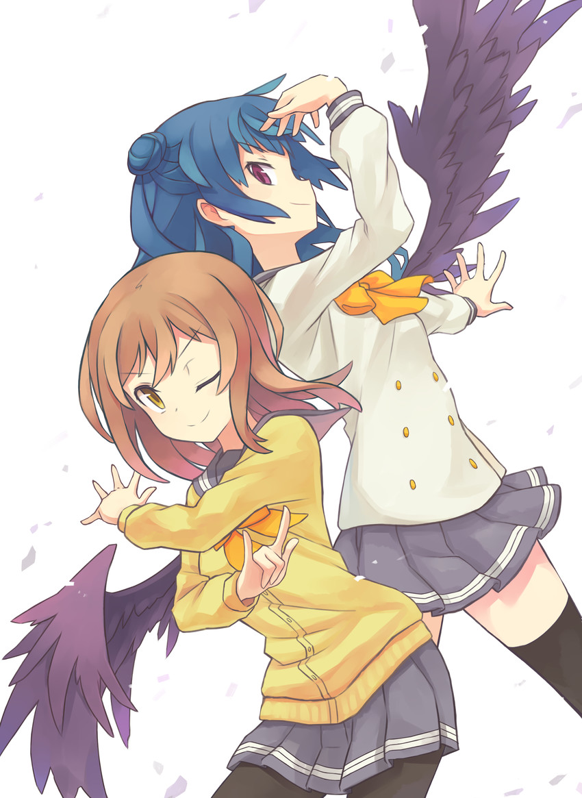 tsushima yoshiko and kunikida hanamaru (love live! and 1 more) drawn by cyan_aeolin