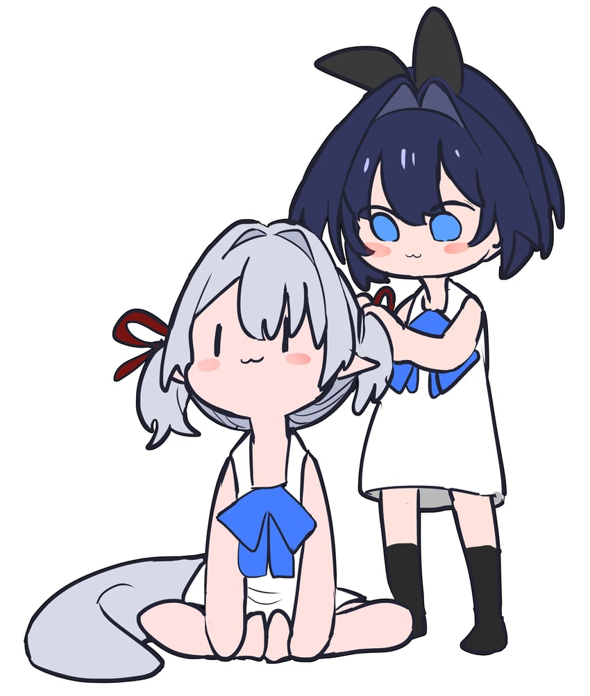 ouro kronii and boros (hololive and 1 more) drawn by daaku_(koizumi_arata)