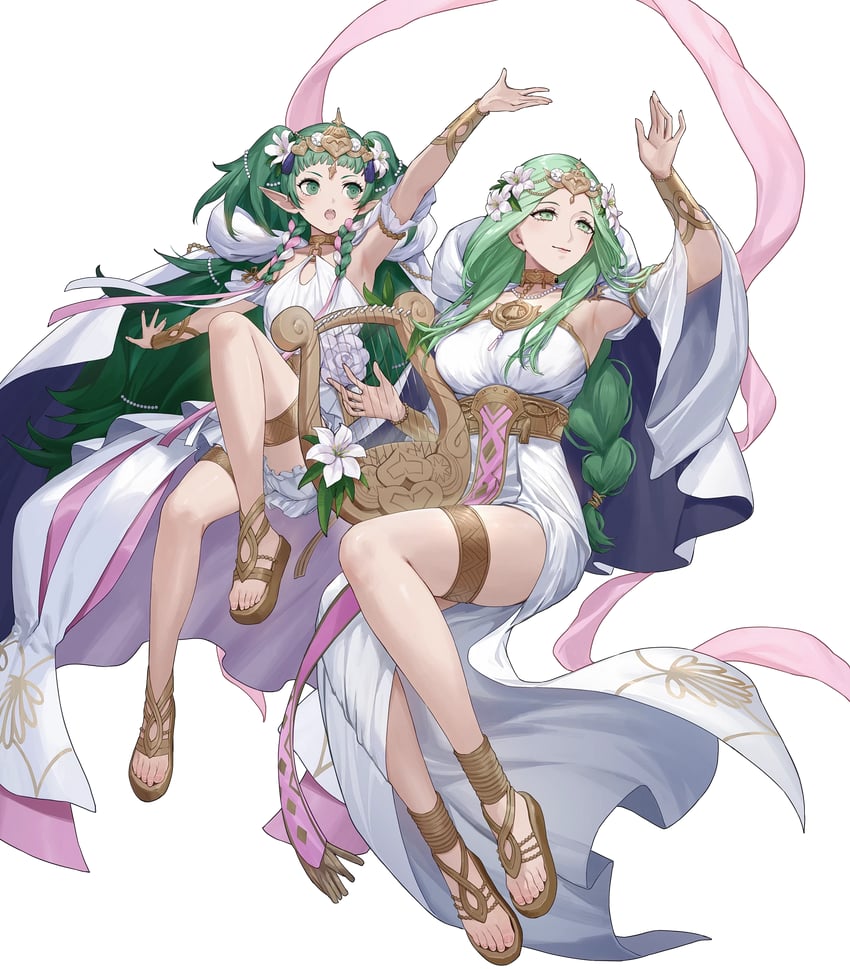 rhea and sothis (fire emblem and 2 more) drawn by ekao